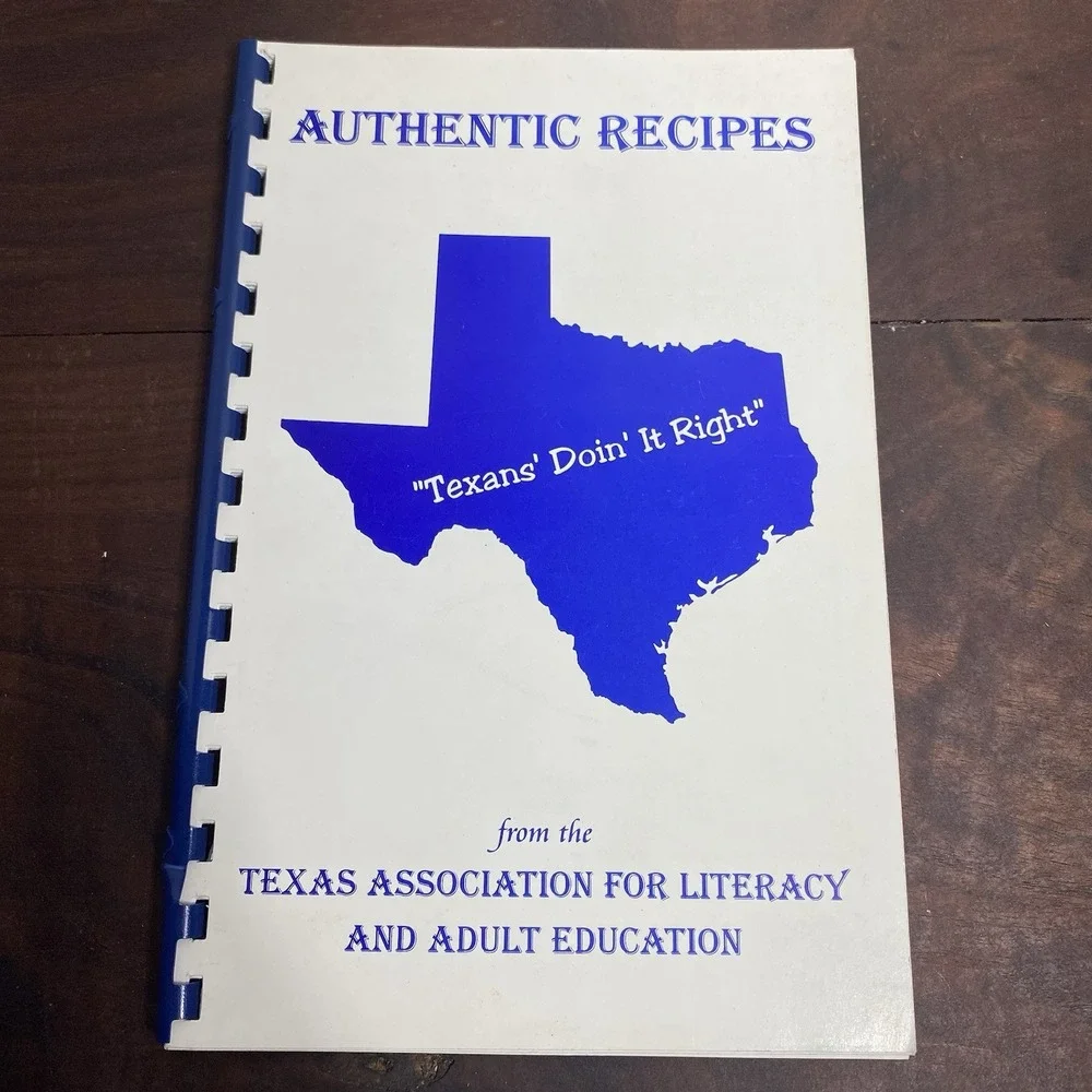 Authentic Texas Recipes Association for Literacy Regional Cookbook Comb Bound